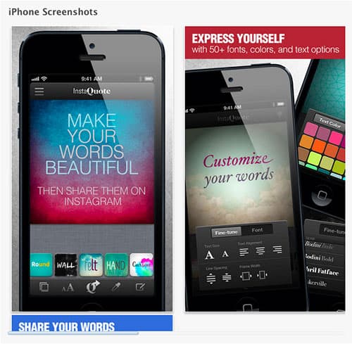 app para hacer imagenes con frases para iphone gratis