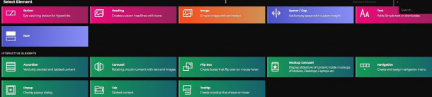 ThemeMaker. Elementos interactivos