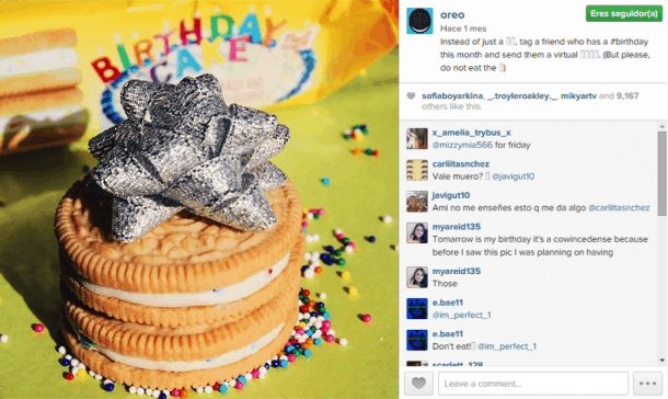 Oreo Instagram e1413396044153 7 ideas para utilizar Instagram en tu eCommerce