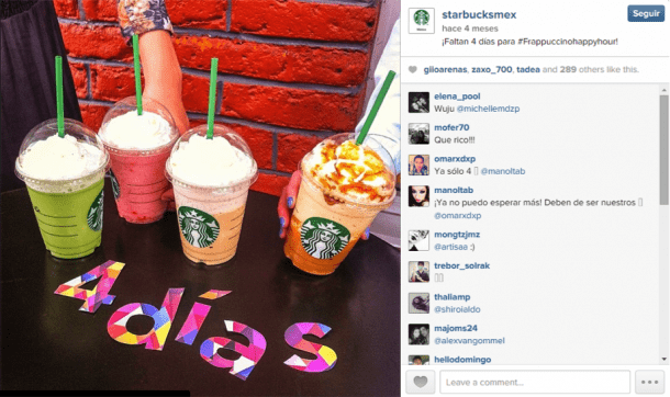 Starbucks Mexico Instagram e1413396742738 7 ideas para utilizar Instagram en tu eCommerce