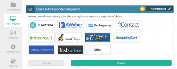 Integración WebinarJam