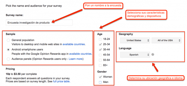 Segmenta audiencia Google Surveys e1435219584976 Google Consumer Surveys: la nueva herramienta para analizar tu mercado