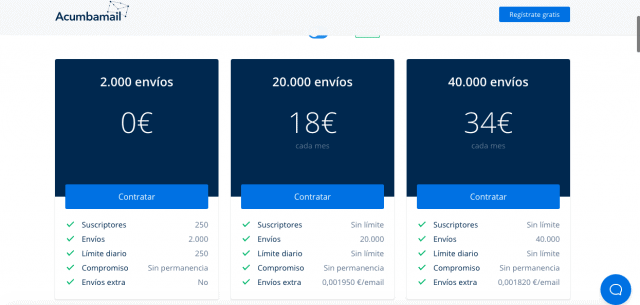 email marketin gratis acumbamail