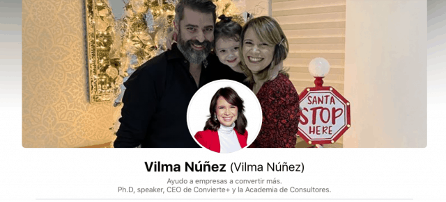 vilma nuñez portada de facebook