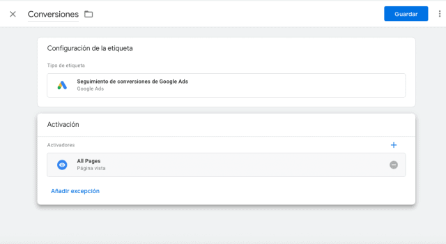 activacion 3 google tag manager