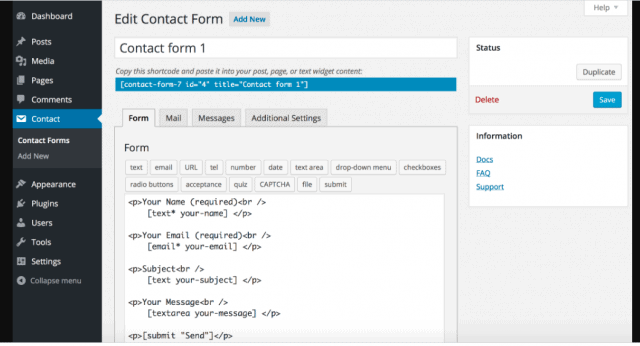 formularios de contacto contact form