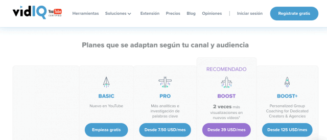 precios keyword youtube