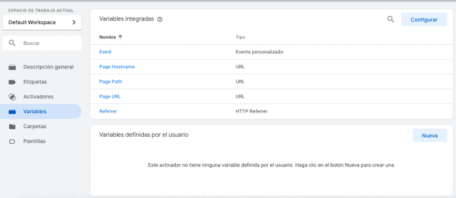 variables google tag manager