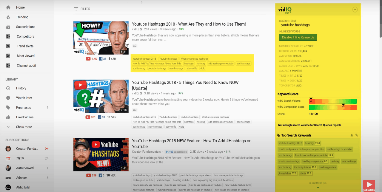 8 herramientas de palabras clave YouTube [2023]