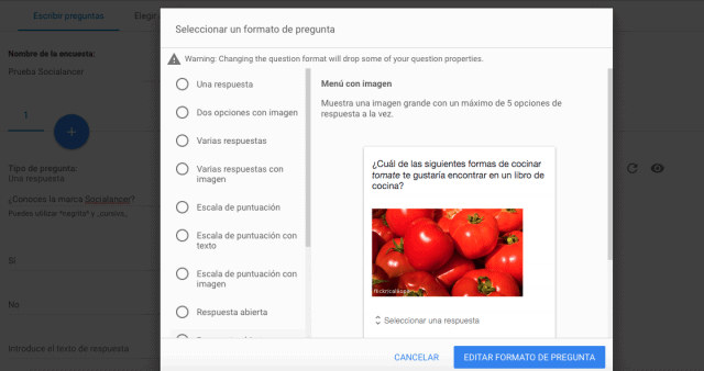 google survey - respuesta