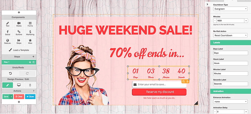 Códigos promocionales en acción