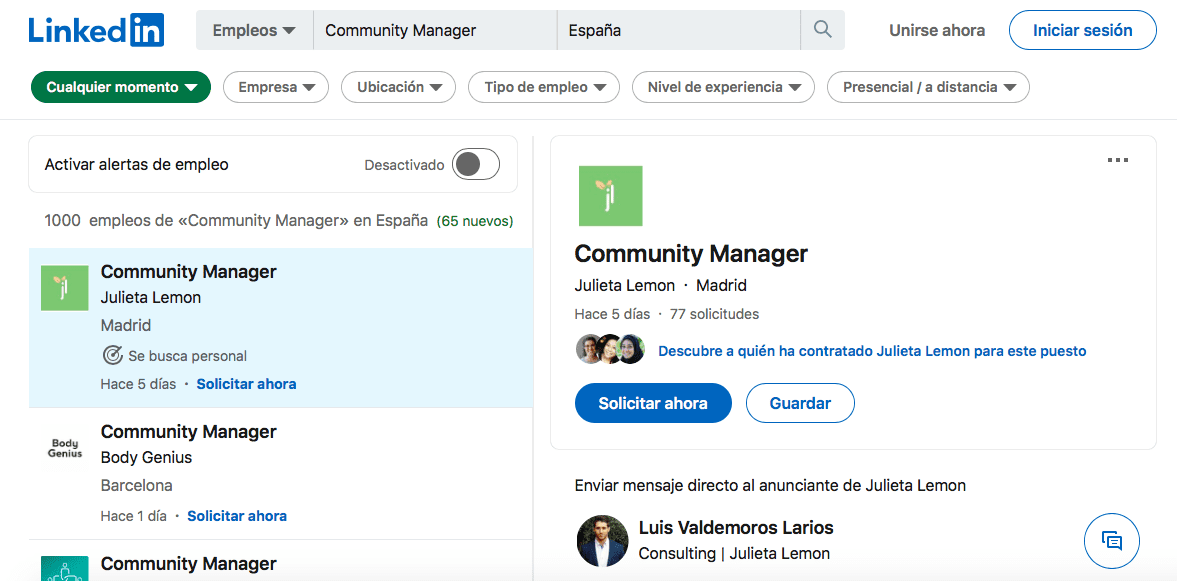 community manager trabajo 5