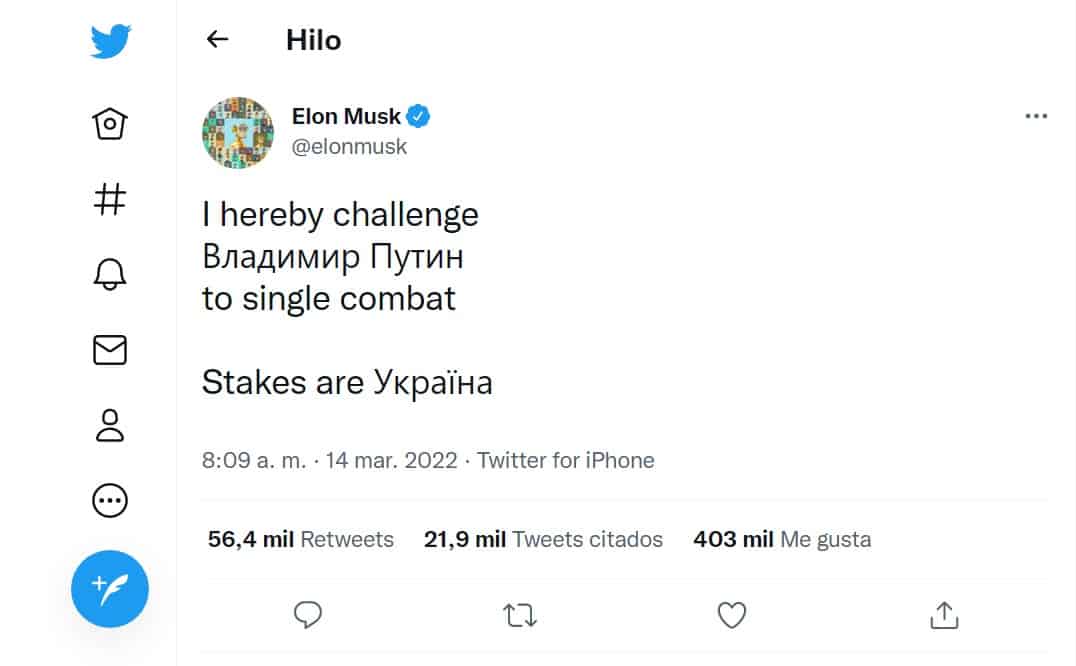 elon musk putin