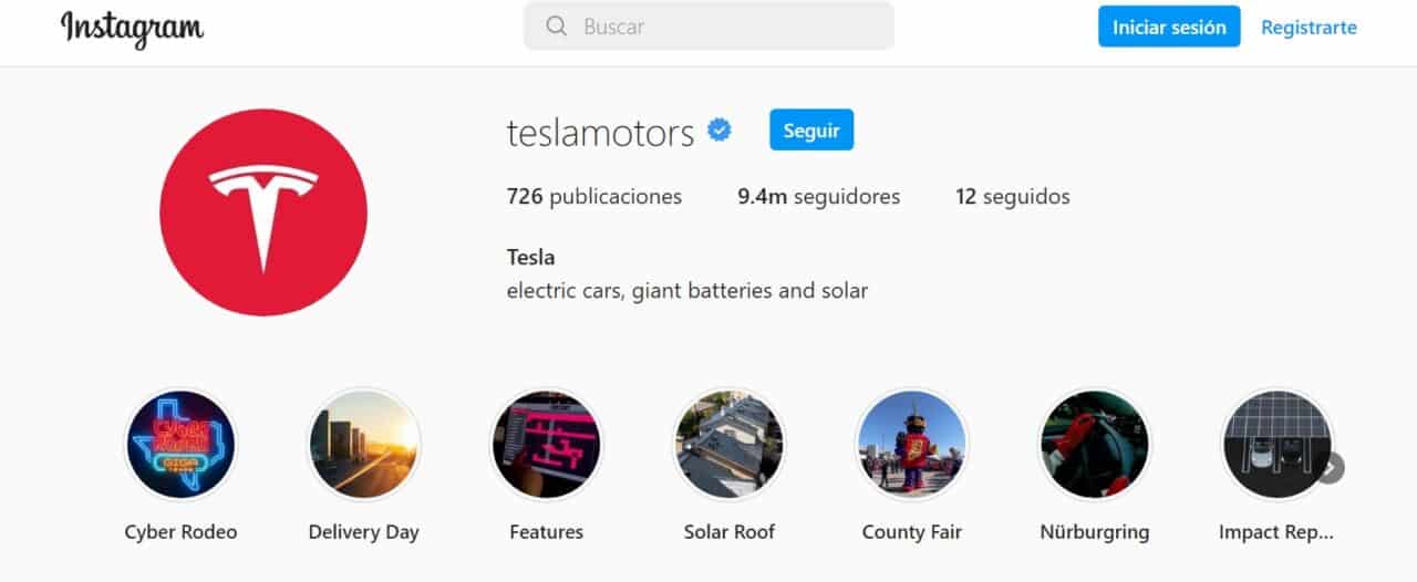 tesla instagram