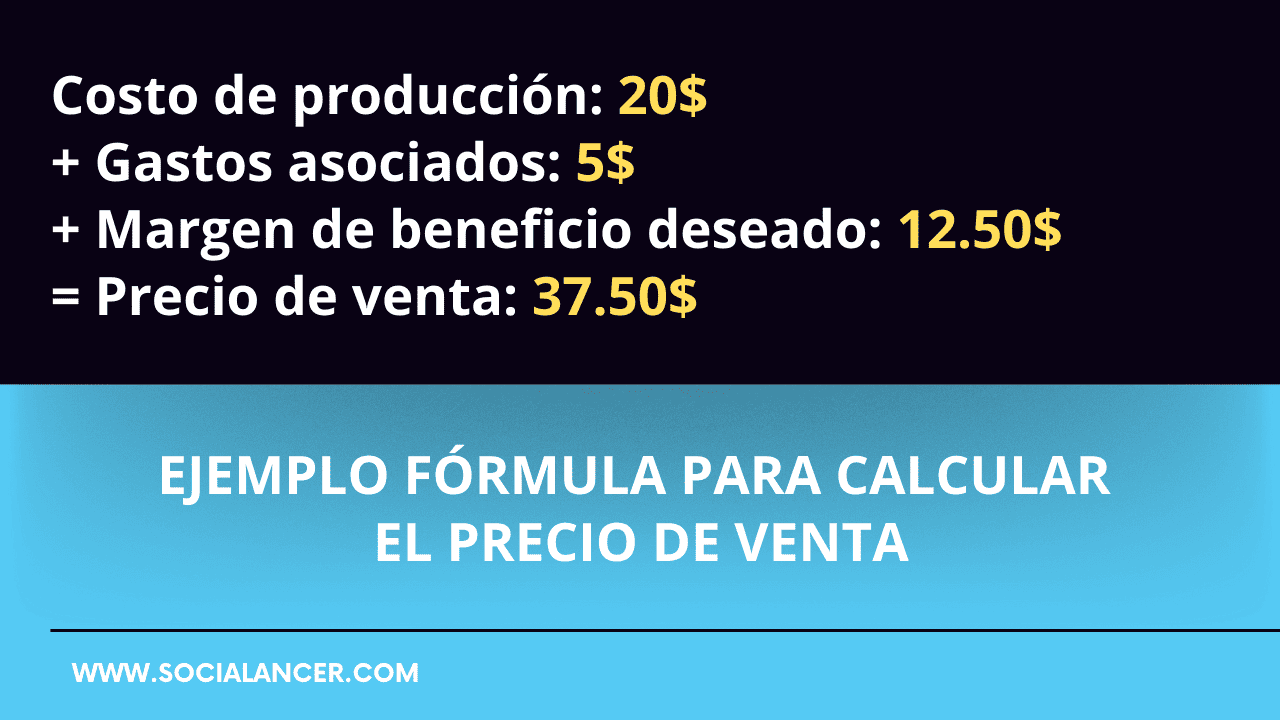 ejemplo formula calcular precio 