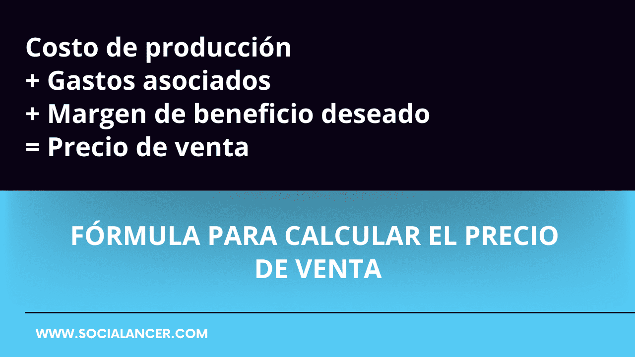 formula para calcular el precio de venta