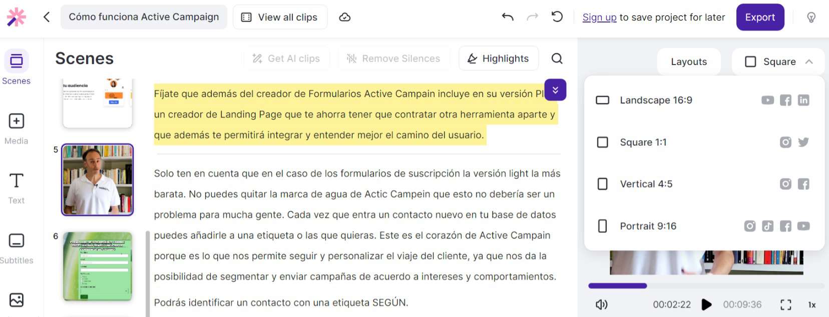 medidas para redes sociales vizard