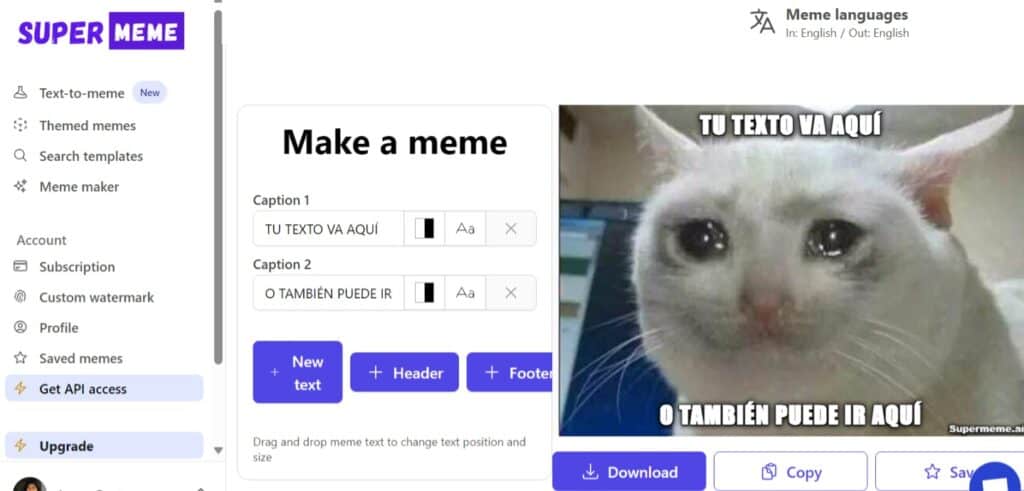 Meme Marketing: Transforma texto a meme con IA [Supermeme]