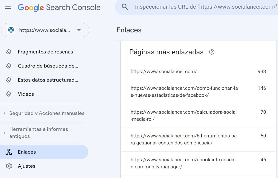 google search console backlinks