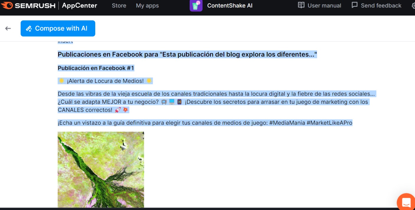 contentshake ai redes sociales