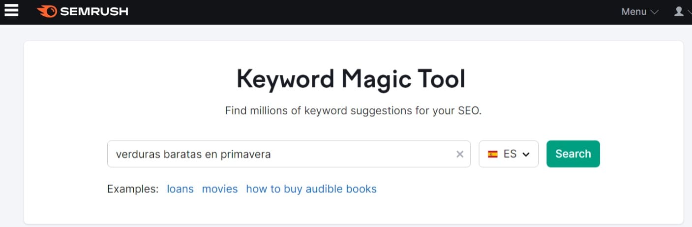 keyword magic tool semrush